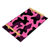 Bandeja decorativa de camuflaje negro y rosa con asas, mesa de café, bandeja de servir para joyas, perfumes, para servir charolas para decoración