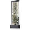 Alpine Corporation Mirror Waterfall Fountain with Stones and Lights - Zen Indoor/Outdoor Decor for Office, Living Room, Patio, Entryway - 72 Inches