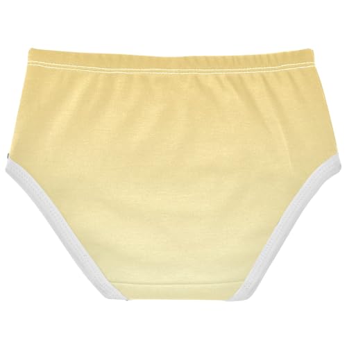 Joisal Girls Underwear Toddlers 2t Cotton Panties for Girl Artistic Underpants Briefs Yellow Cream Gradient Ombre2