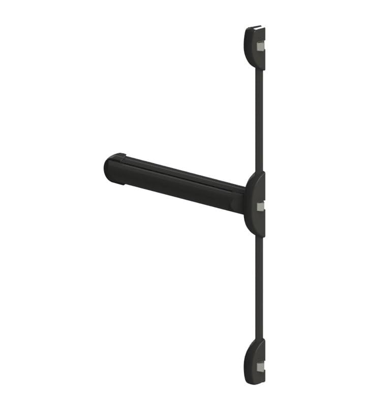 Serrure barre Antipanique Touch Bar 3 Points lateraux DOM Metalux Couleur - Noir, Dimension - 1170 mm