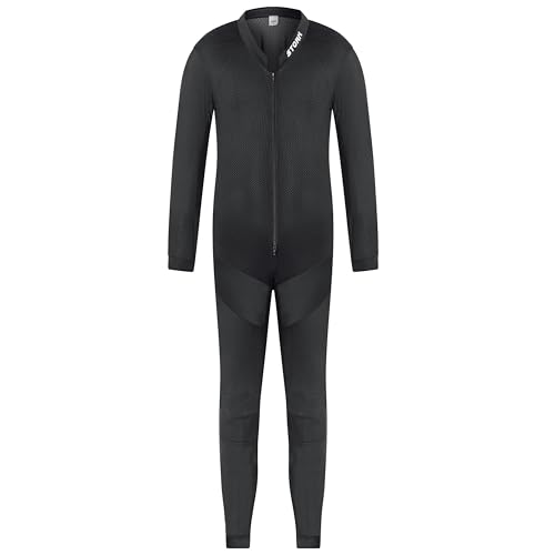 Generico Traje de niño transpirable ventilado para moto – Una pieza elástica, Negro , Junior 1 Height (122-127 Cm)