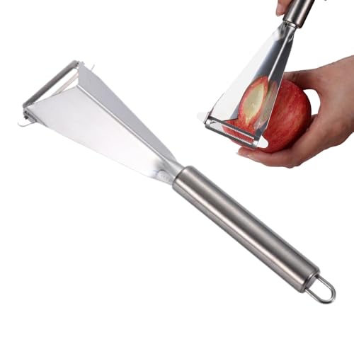 Frarier Schnitzschneider, cortador de frutas de acero inoxidable – cortador de escultura sin óxido para frutas – cortadores de cocina con mango cómodo para patatas y zanahorias