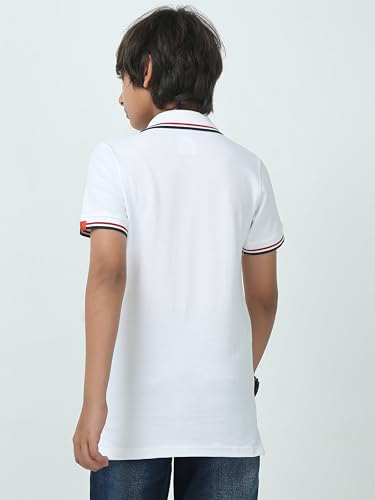 Image of Cotton Polo T-Shirt for Kids Boys Girls Half Sleeve, Regular Fit Tees for Boys Collared Casual Tshirts | Soft & Breathable Biowash Fabric | Half Sleeve