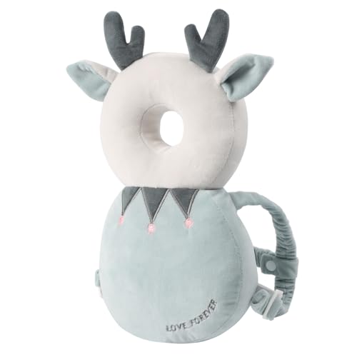 Image of Baby Head Protection Backpack - Soft Lightweight Fall Cushion for Toddlers During Crawling & Walking, Helps Ease Impact from Backward Tumbles(Deer)