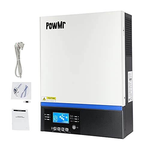 3KW Solar Inverter Charger Off-Grid Pure Sine Wave 3000W 24V Inverter DC to 230VAC Inverter Built-in 80A MPPT Charger, Utility/Generator/Solar Power Lead-Acid Lithium APP Support Built-in Bluetooth