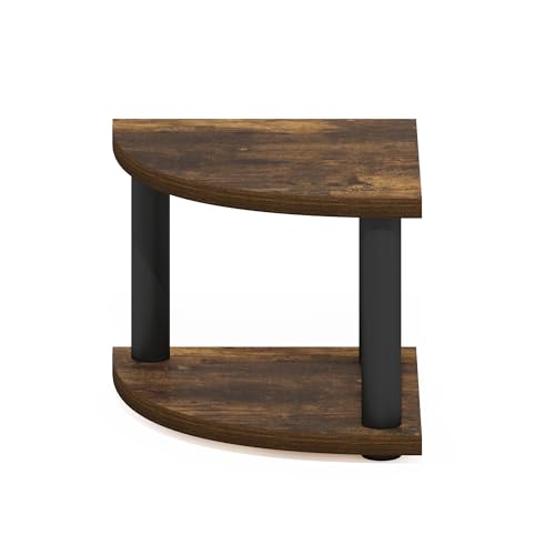 Image of Furinno Turn-N-Tube Kitchen Countertop Organizer, 2-Tier Corner Countertop Organizer Shelf, Corner Shelf, for Kitchen, Pantry, Organizers and Storage, Amber Pine