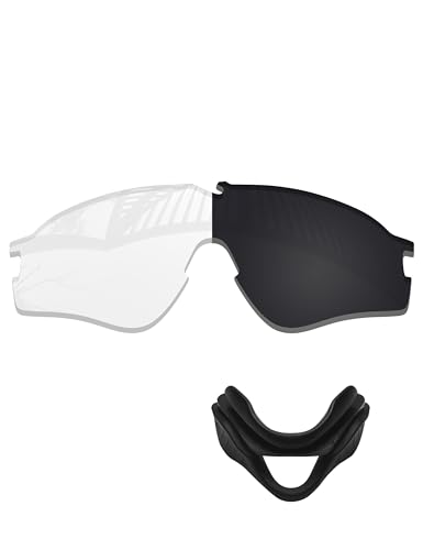 Image of Polycarbonate Polarized Replacement Lenses & Nose Pad for Oakley Si Ballistic M Frame Alpha OO9296 Sunglasses