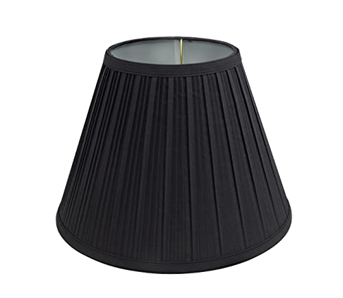 Image of Aspen Creative 59102A Empire Uno Lamp Shade in Black, 5 inch Top x 10 inch Bottom x 8 inch Slant Height, Slip UNO 33mm
