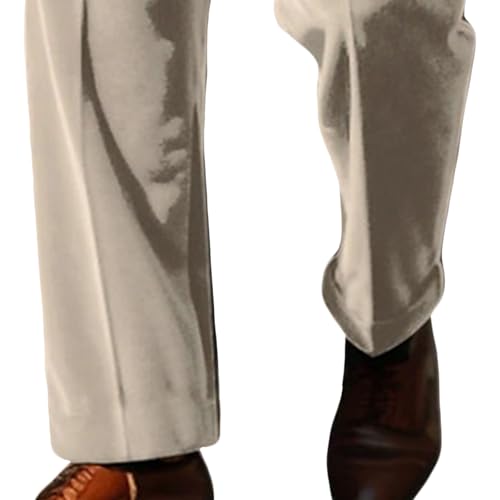 Mens Dress Pants Velvet Thicken Bussiness Pants Work Relaxed Fit Straight Leg Trousers Suit Pants4