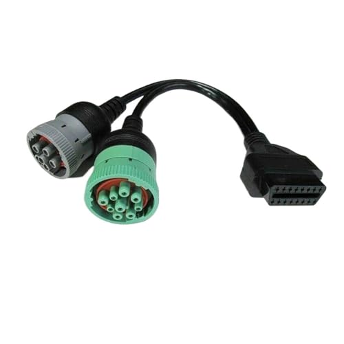 IMBROS 6 Pin J1708 Or 9 Pin J1939 to 16 Pin OBD2 OBDII Adapter Cable Heavy Duty Truck Car Accessories