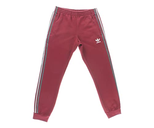 Jogger adidas Originals bordeaux taille M pour homme avec trois bandes colorees
