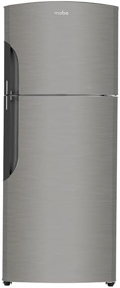 Front view of the Mabe RMS510IVMRM0 Automatic Refrigerator in matte stainless steel.