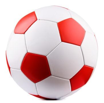 Image of Professional Football for Exceptional Performance | Soccer Ball | for Men and Women | Free Airpump | Football Size - 5 (White Red, 1, Count)