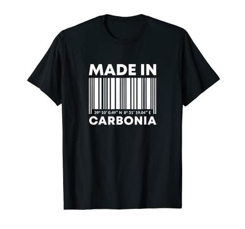 Made in Carbonia Barcode Camiseta