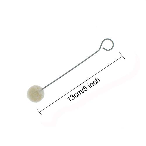 25 Pieces Wool Daubers Ball Brush Leather Dye Tool with Metal Handle Applicator for DIY Crafts Projects