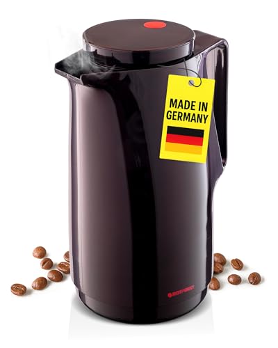 ROTPUNKT Isolierkanne 1L - Premium Kaffekanne Made in Germany I Hält bis zu 24 Std heiß I Warmhaltekanne für Kaffee und Tee (Maxima 760, Black Cherry) ROTPUNKT Isolierkanne 1L - Premium Kaffekanne Made in Germany I Hält bis zu 24 Std heiß I Warmhaltekanne für Kaffee und Tee (Maxima 760, Black Cherry)