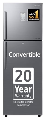 Samsung 236 L, 2 Star, Convertible, Digital Inverter with Display Frost Free Double Door Refrigerator (RT28C3922S9/HL, Silver, Refined Inox, 2024 Model) Samsung 236 L, 2 Star, Convertible, Digital Inverter with Display Frost Free Double Door Refrigerator (RT28C3922S9/HL, Silver, Refined Inox, 2024 Model)