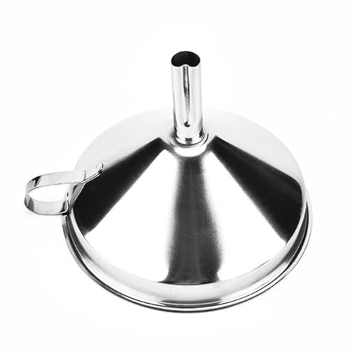 Embudo de acero inoxidable, embudo con colador - Embudo con filtro de pantalla Filtro de embudo - Embudo colador de malla fina, embudo inoxidable para tarros, jugos, líquidos, botellas