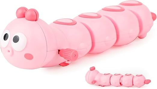 acrown Cute Animal Toys for Kids Sensory Worm Animal Wind up Colorful Toy Insect Figurines for Boys and Girls Multicolor (Caterpillar) - Image 8 thumbnail
