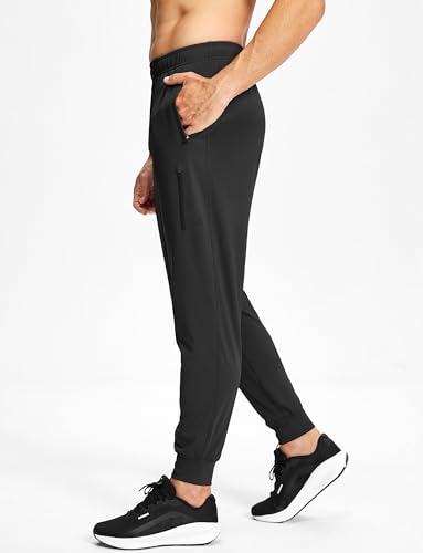 Men's Athletic Joggers Sweatpants with Zipper Pockets Running Gym Track Workout Pants for Men2