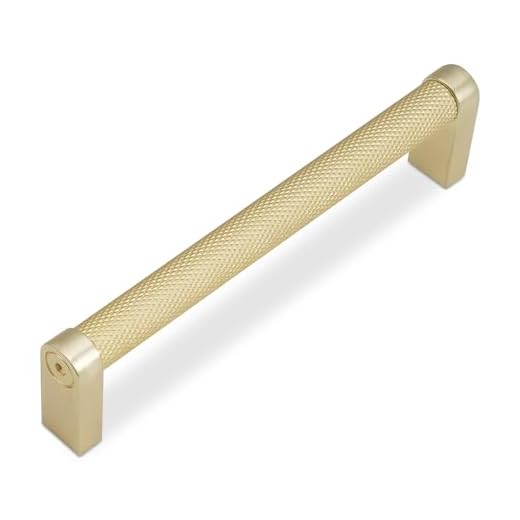 BUKOBYHE 10 Pack 5Inch Kitchen Cabinet Handles Brushed Gold Knurled Cabinet Pulls Gold Drawer Pulls Kitchen Hardware