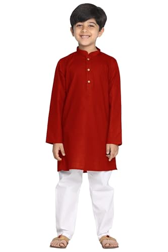 Image of Chandrakala Kids Kurta Set for Boys Indian Ethnic Wear (KK117-P)