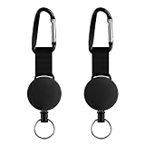 Súper dubilidad: diseño de cuerda de alambre de acero retráctil de alta calidad, la cuerda de alambre de acero es de 60 cm de largo, la longitud adecuada hace que sea más fácil extender la llave a la cerradura sin quitarlas, y abrir la puerta fácil y convenientemente, ahorrando tiempo para abrir la puerta.