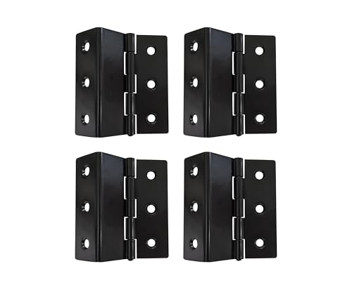 QCAA Heavy Duty 3 Fold Retro Chest Hinge, Half Surface for Chest, Cabinet, Furniture, 3