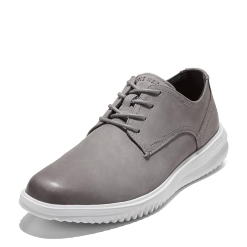 Cole Haan Men's Grand+ Plain Toe Oxford, Quiet Shade Nubuck/Microchip, 8.53