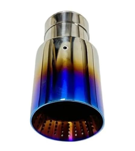 Extrémités de tuyau pour auto 1 Pièces Pièces Automobiles Tuyau D'échappement Silencieux Queue Gorge Acier Inoxydable Rôti Bleu Grand Diamètre Trompette Bouche Tube D'extrémité Silencieux(51mm-114mm)