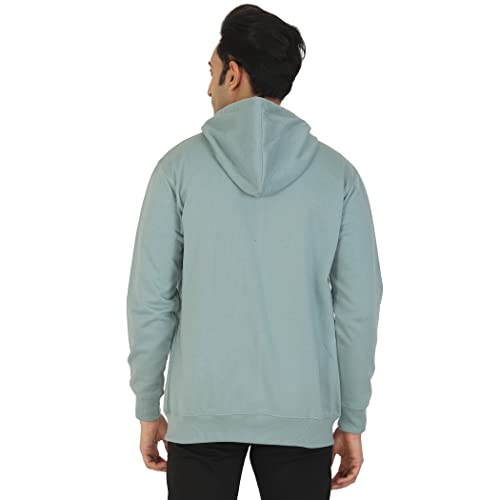 Image of D-GREEN Sweatshirt for Men Stylish Hoodie with Zipper and Full Sleeves Winter Wear
