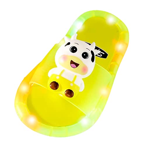 Toddler Girls Boys Light Up Slippers 2025 Summer Stylish Cute 𝐂artoon Animal Luminous Slides Kids Shoes Toddler Girls