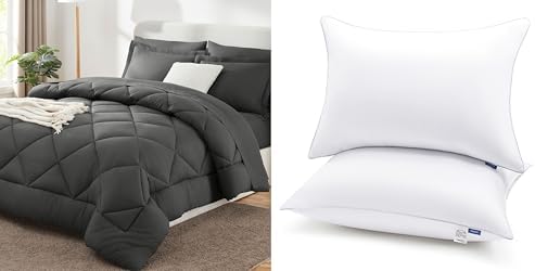 CozyLux Queen Bed in a Bag 7-Pieces Comforter Sets with Comforter...