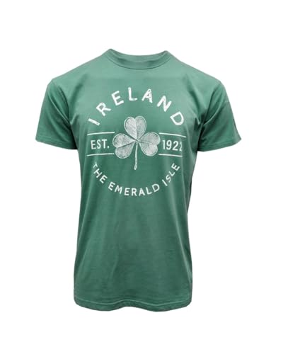 T-shirt Irlande en coton premium vert océan trèfle haut de gamme