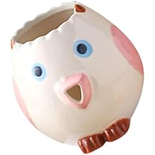 OSALADI Ceramic Egg Yolk Separator Kitchen Tool for Cooking and Baking Egg White Divider with Cute Owl Design Practical Saving Pink