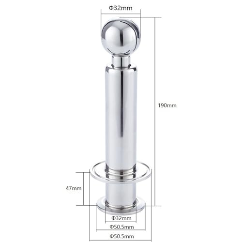 Bola de limpieza giratoria de acero inoxidable 304 con conector Tri-Clamp para tanques 3
