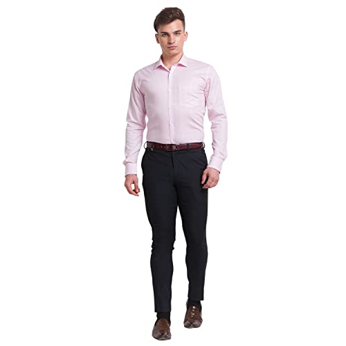 Image of Park Avenue Men's Pure Cotton Checks Pattern Slim Fit Semi Cutaway Collar Full Sleeve Formal Shirt