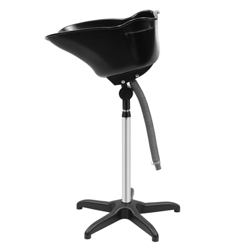 Lavabo de coiffeur, réglable en hauteur (94-122 cm), avec tuyau de vidange, pour une utilisation dans le salon de coiffure, salon de beauté, centre de spa,...