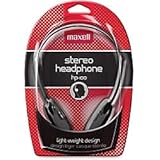 Maxell 190319 Stereo Headphone, Black (Packaging May Vary)