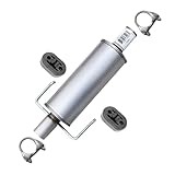 Exhaust Resonator Compatible for 2010-2012 Ford Fusion 2.5L | Stainless Steel | Northeastern Exhaust | Free Clamps and Hangers Included | Automotive Replacement Part