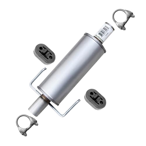 Exhaust Resonator Compatible for 2010-2012 Ford Fusion 2.5L | Stainless Steel | Northeastern Exhaust | Free Clamps and Hangers Included | Automotive Replacement Part