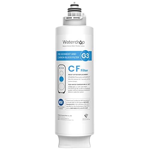 Waterdrop G3-N1CF Filter Replacement for G3-W & G3P600 & G3P800 RO System