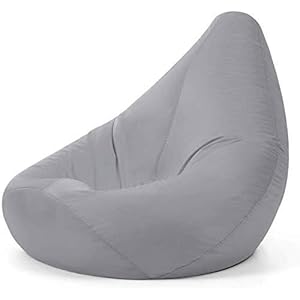 Bean Bag Bazaar High Back Bean Bag stoel 1 exemplaar 1 Pack Grijs