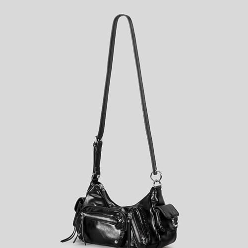 Image of Shoulder Purse for Women, Leather Women's Handbag Y2k Aesthetic Coquette Shoulder Bag Hobo Punk Trendy Ladies Purse
