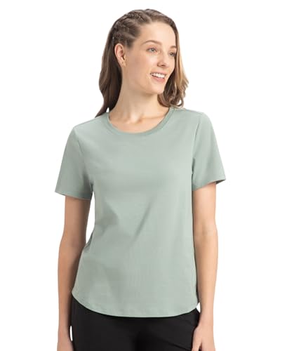 Image of Jockey AW88 Women Super Combed Cotton Rich Relaxed Fit Solid Curved Hem Styled Half Sleeve T-Shirt