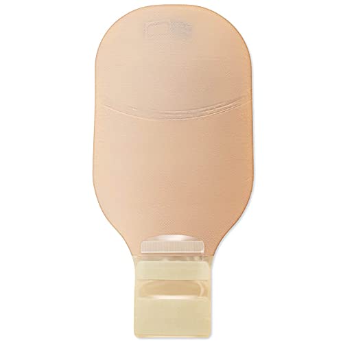 Image of Hollister 8931 CeraPlus Flat 1-Piece 12 inch Without Filter Drainable Ostomy Pouching System with Adhesive Border, 10 Pack, Cut-to-Fit up to 2-1 /2 inch (64 mm)