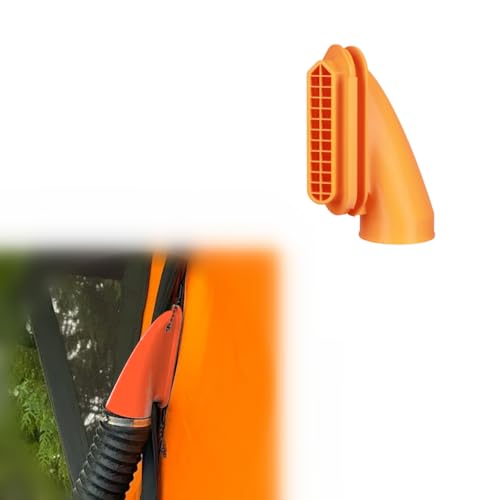 3-Inch Diesel Heater Vent Adapter for Universal Tent Zipper Door, Portable Air Nozzle Duct Fit Camping RV Ice Fishing Shelter, Easy Install Heating Hose Accessory (Orange)
