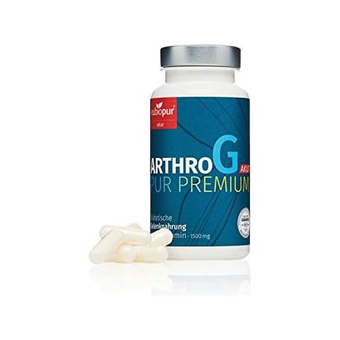 eubiopur | Arthro G Akut Pur Premium Gelenkkapseln hochdosiert mit Glukosamin & Hyaluron gegen Arthrose, 100% Vegan Cover