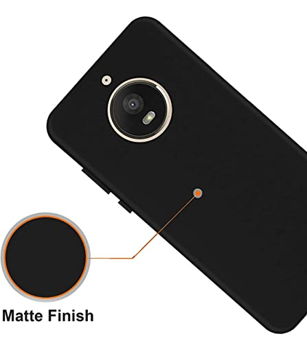 Image of Mobile Back Cover Case for Motorola Moto E4 Plus Xt1770, Xt1773 (Silicone Case|CameraProtection|Black SC1510)