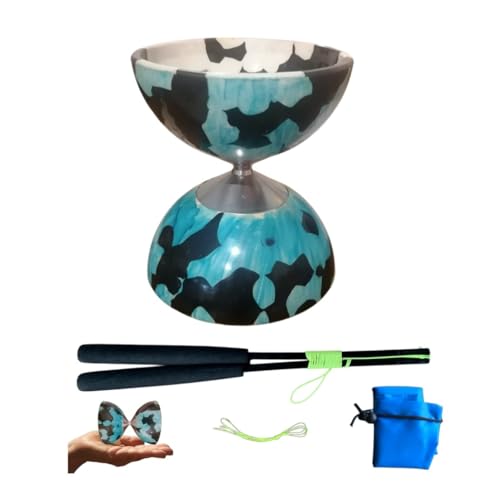 PlayMasterTec Diábolo Multicolor Caucho Eje Fijo Kit niños y Adultos Regalo Ideal